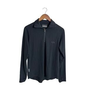 Icebreaker Bodyfit260 1/4 Zip Merino Wool Baselayer Black Mens Small